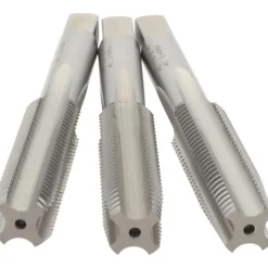 Tap Set: 7/16-20 UNF, 4 Flute, High Speed Steel, Bright Finish