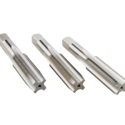 Tap Set: 3/4-16 UNF, 4 Flute, High Speed Steel, Bright Finish
