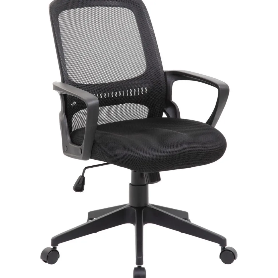 Task Chair: Mesh, Adjustable Height, Black