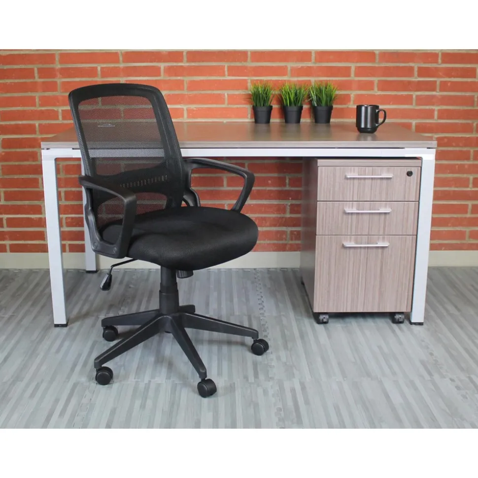 Task Chair: Mesh, Adjustable Height, Black