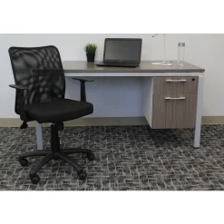 Task Chair: Mesh & Fabric, Adjustable Height, Black