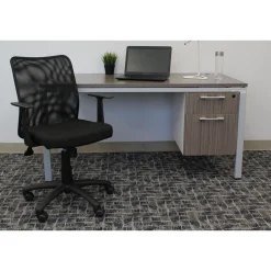 Task Chair: Mesh & Fabric, Adjustable Height, Black