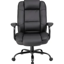 Task Chair: PU Leather, Adjustable Height, Black