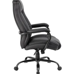 Task Chair: PU Leather, Adjustable Height, Black