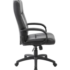 Task Chair: Vinyl, Adjustable Height, Black