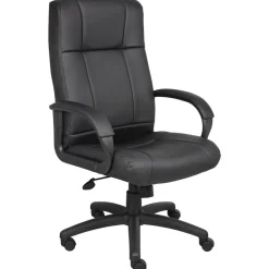 Task Chair: Vinyl, Adjustable Height, Black