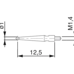 Test Indicator Contact Point: 0.0400" Ball Dia, Carbide Contact Point