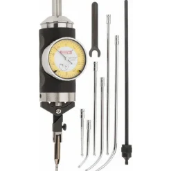 Test Indicator Kit: 9 Pc, 63.50 mm Max, 40.00 mm Dial Dia, 0-25-0, 0.0050 mm Accuracy