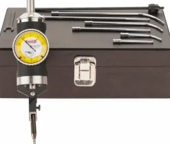 Test Indicator Kit: 9 Pc, 63.50 mm Max, 40.00 mm Dial Dia, 0-25-0, 0.0050 mm Accuracy