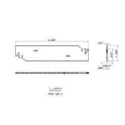 TGFH Single End Neutral Indexable Cutoff Blade