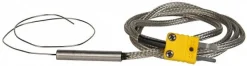 Thermocouple Probe: Type K, Flexible Probe, Grounded, Mini Connector