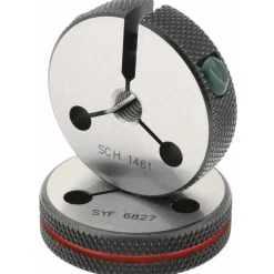 Threaded Ring Gage: 1/4-28 Thread, Class 2A, Go & No Go