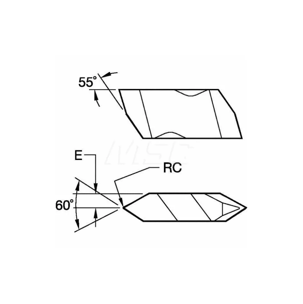 Threading Insert: NT4R KC5025, Carbide