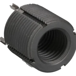 Thread Locking Insert: 3/4-10 Internal Thread, 1-1/8-12 External Thread, UNC, 1-1/8" OAL, Heavy-Duty Keylocking