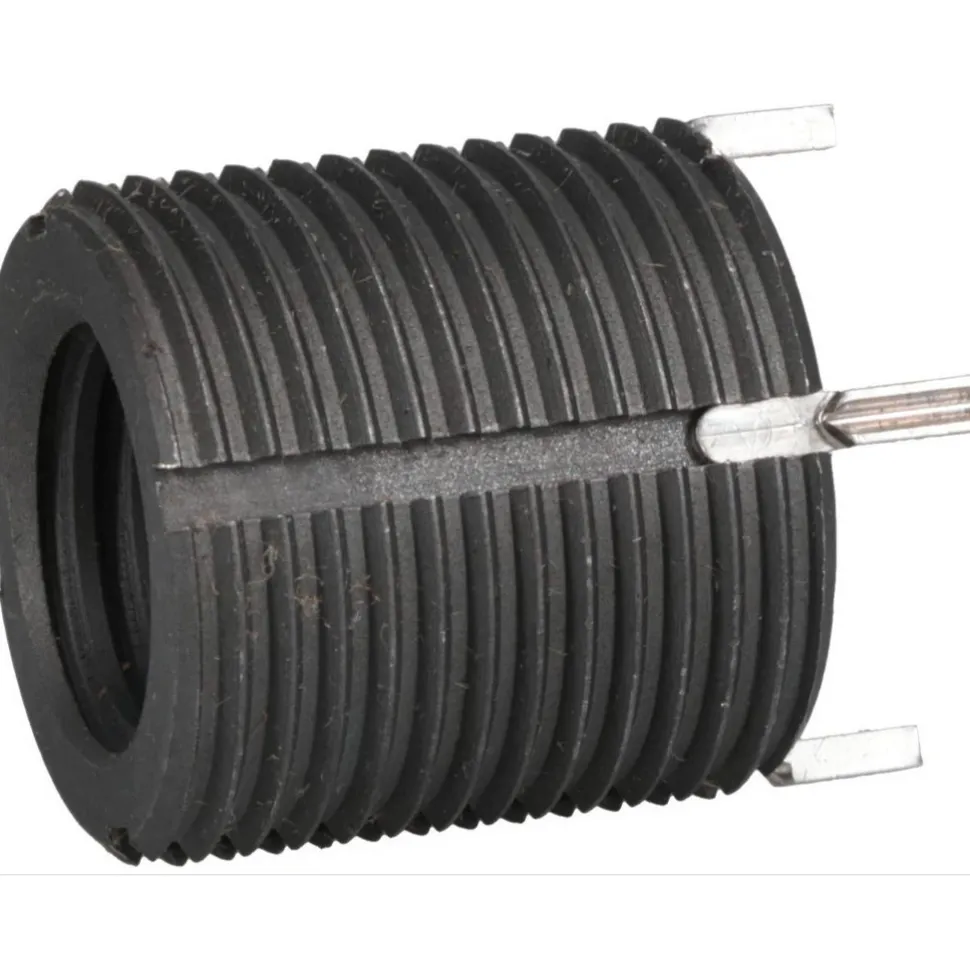 Thread Locking Insert: 3/4-10 Internal Thread, 1-1/8-12 External Thread, UNC, 1-1/8" OAL, Heavy-Duty Keylocking