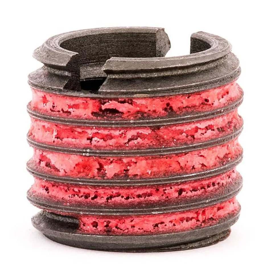 Thread Locking Insert: 1/2-13 Internal Thread, 3/4-10 External Thread, UNC, 21/32" OAL, Self-Lock Wall