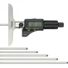 0 to 150mm Range, 4" Base Length, 6 Rods, Friction Thimble, Electronic Depth Micrometer
