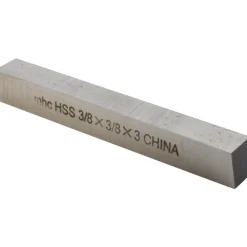 Tool Bit Blank: 3/8" Wide, 3/8" High, 3" Long, M2 High-Speed Steel, Square