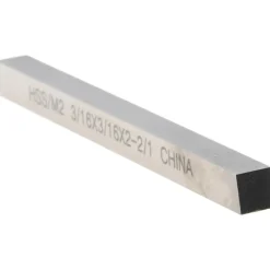 Tool Bit Blank: 3/16" Wide, 3/16" High, 2-1/2" Long, M2 High-Speed Steel, Square