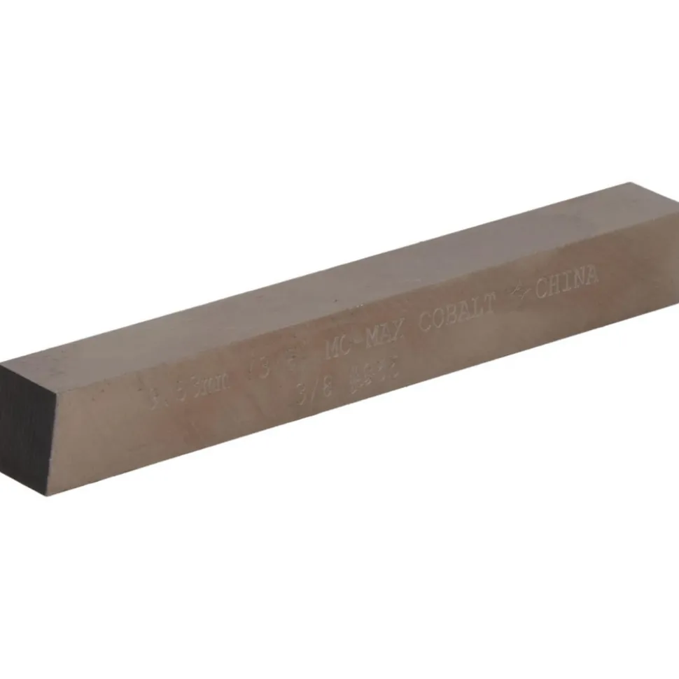 Tool Bit Blank: 3/8" Wide, 3/8" High, 3" Long, M42 Cobalt, Square