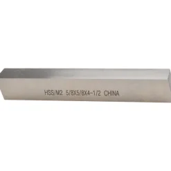 Tool Bit Blank: 5/8" Wide, 5/8" High, 4-1/2" Long, M2 High-Speed Steel, Square