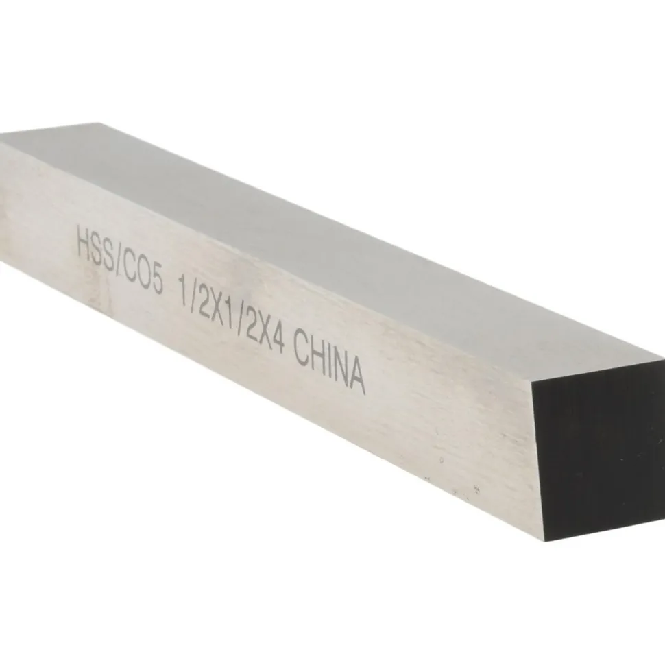 Tool Bit Blank: 1/2" Wide, 1/2" High, 4" Long, M35 Cobalt, Square