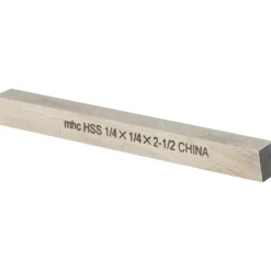 Tool Bit Blank: 1/4" Wide, 1/4" High, 2-1/2" Long, M2 High-Speed Steel, Square