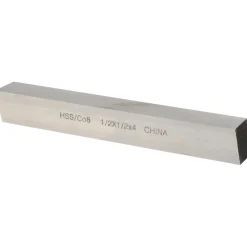 Tool Bit Blank: 1/2" Wide, 1/2" High, 4" Long, M42 Cobalt, Square
