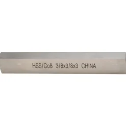 Tool Bit Blank: 3/8" Wide, 3/8" High, 3" Long, M42 Cobalt, Square