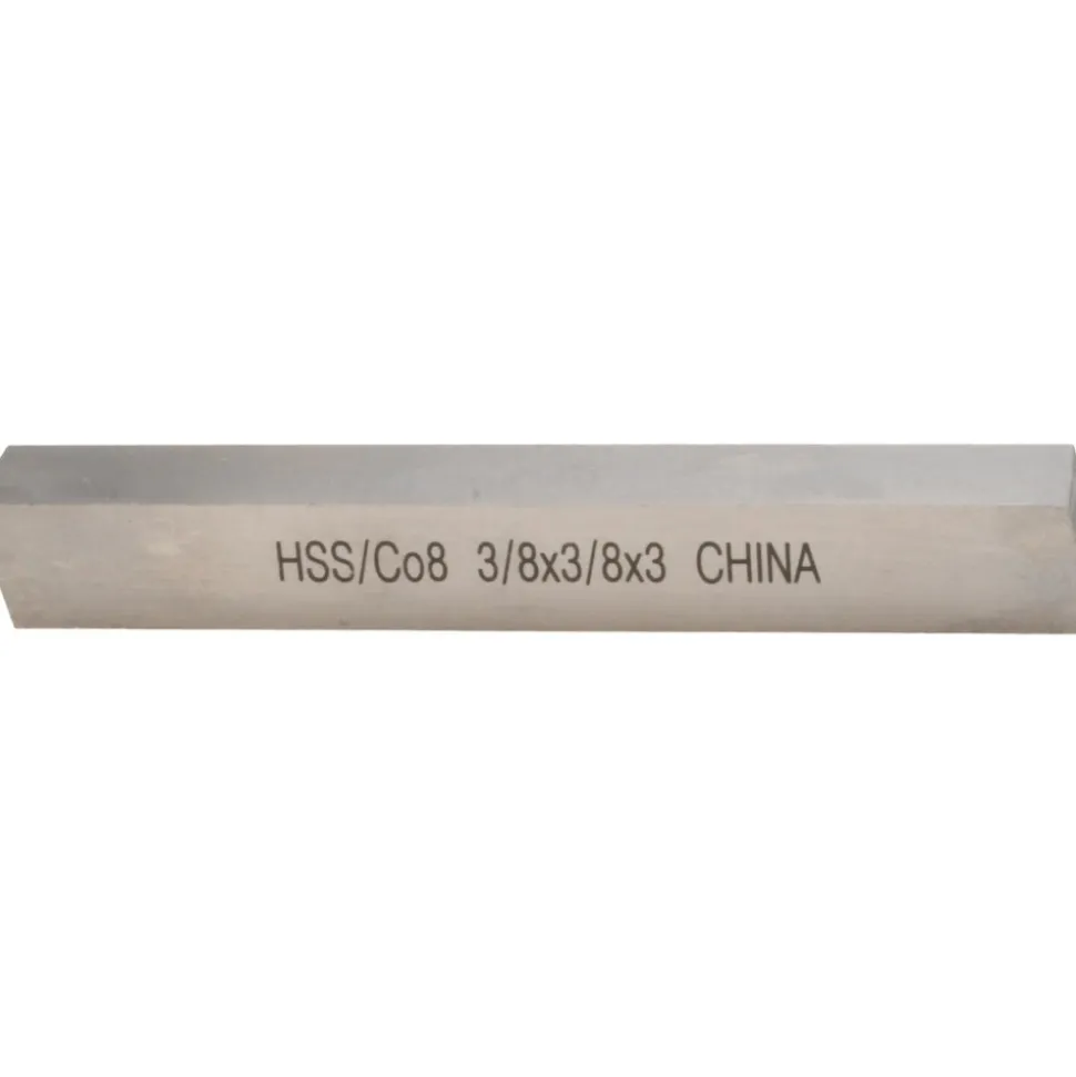 Tool Bit Blank: 3/8" Wide, 3/8" High, 3" Long, M42 Cobalt, Square