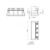 Tool Block Style SGTBU, 1.02" Blade Height, 4.33" OAL, 1-3/4" OAH, Indexable Cutoff Blade Tool Block