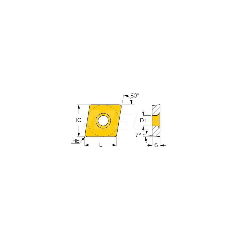 Turning Insert: CCMT2-1-SM IC6015, Carbide