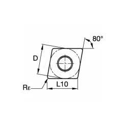 Turning Insert: CNMG431FP KC5010, Carbide