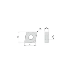 Turning Insert: CNMG432HRF AH8015, Carbide