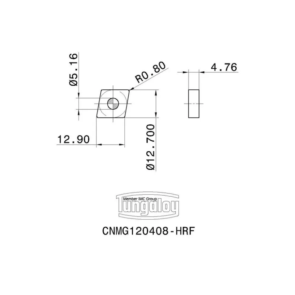 Turning Insert: CNMG432HRF AH8015, Carbide
