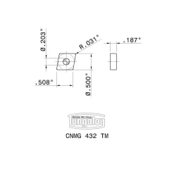 Turning Insert: CNMG 432 TM AH8015, Carbide