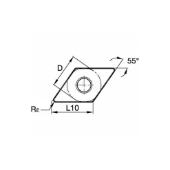 Turning Insert: DNMG431MS KC5010, Carbide
