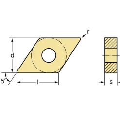Turning Insert: DNMG150408-RM5 WSM30S, Carbide