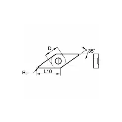 Turning Insert: VNGP330 KC5010, Carbide