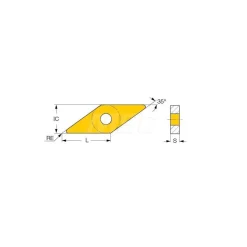 Turning Insert: VNMG332TF IC806, Carbide