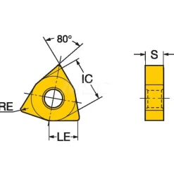 Turning Insert: WNMG432-MM 2025, Carbide