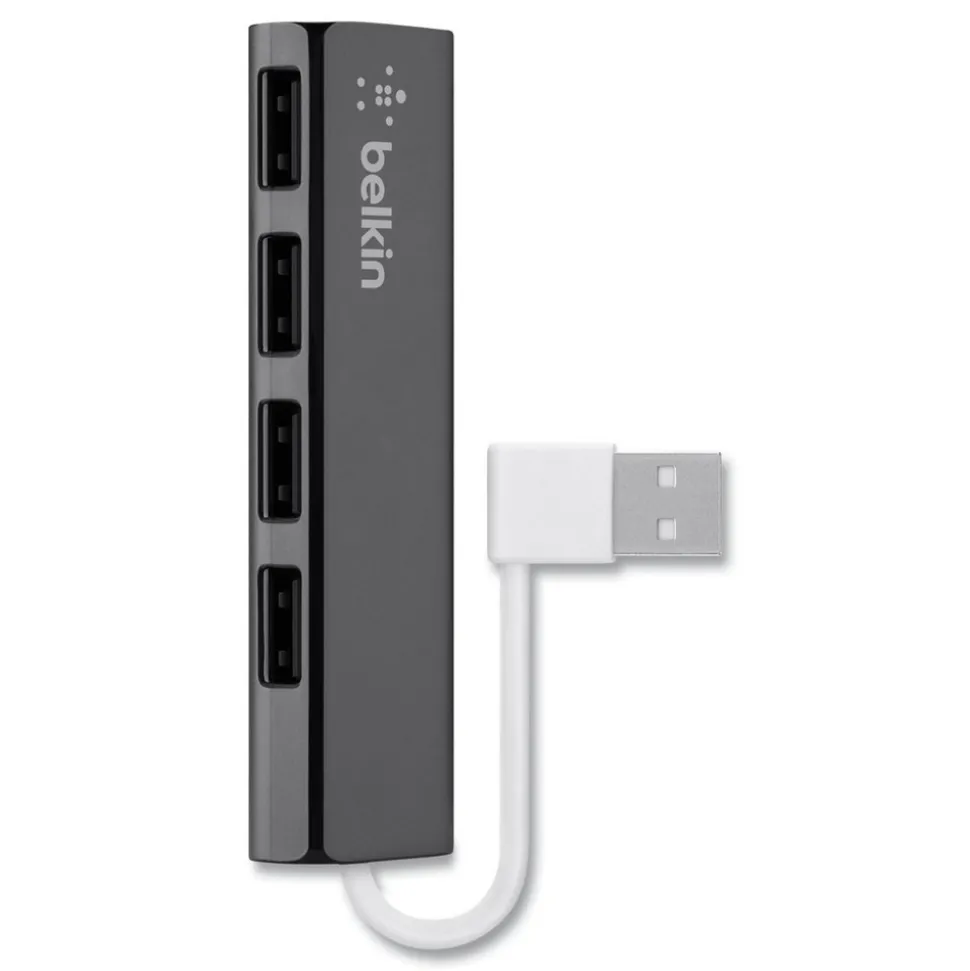Ultra-Slim Travel Hub, 4 Ports, Nightshade/White