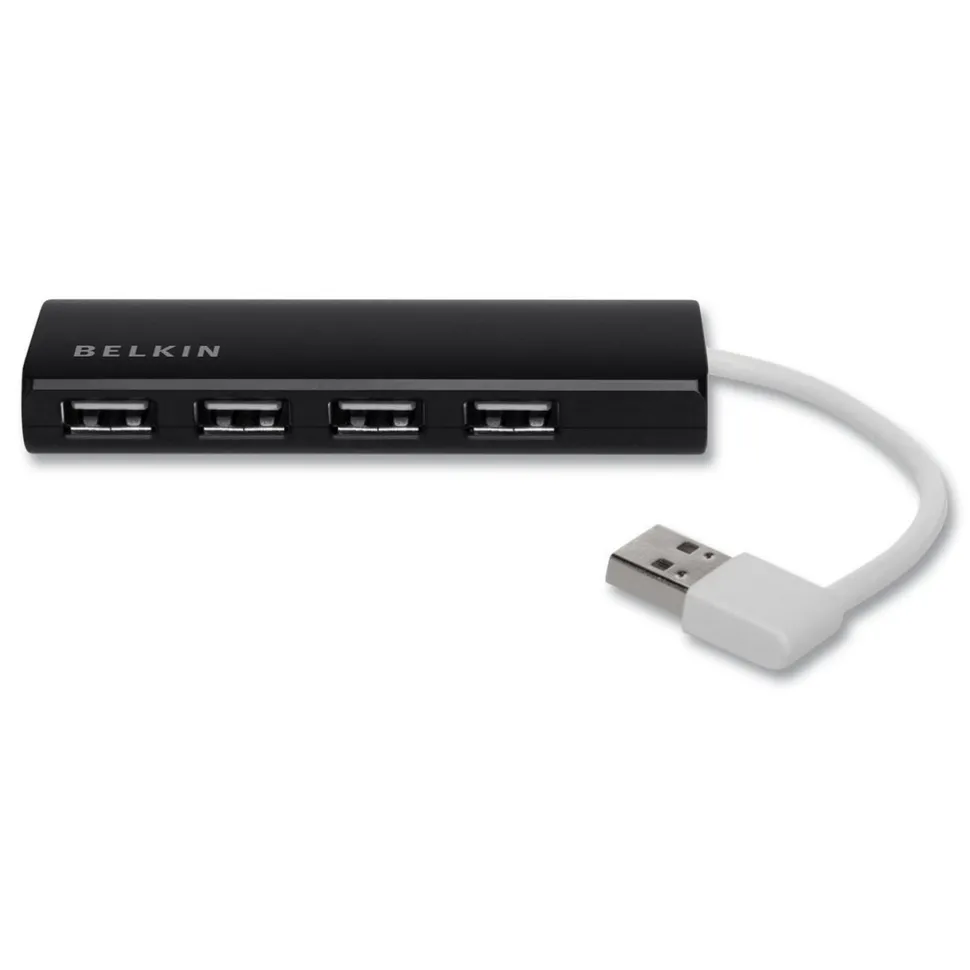 Ultra-Slim Travel Hub, 4 Ports, Nightshade/White