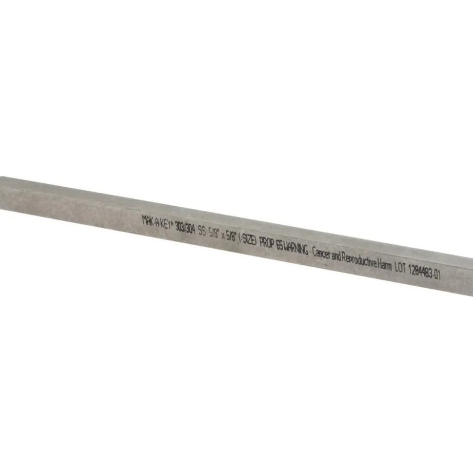 Undersized Key Stock: 12" Long, Stainless Steel