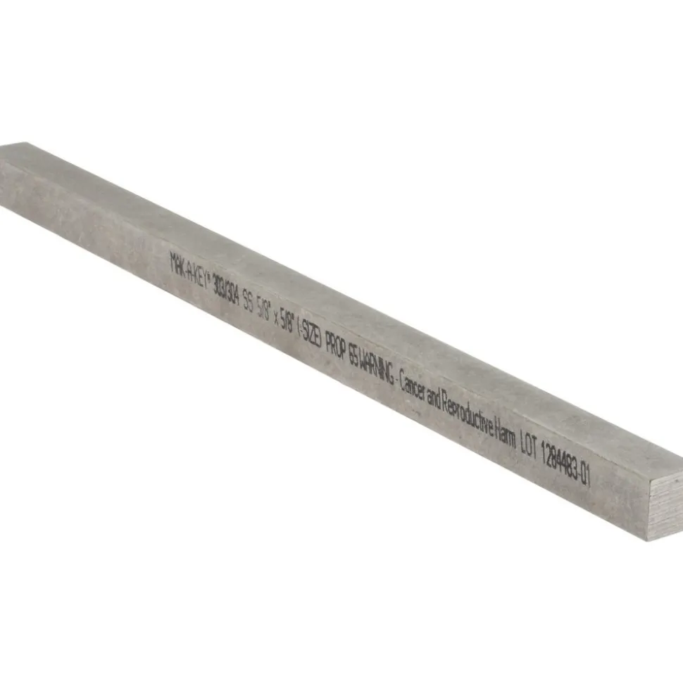 Undersized Key Stock: 12" Long, Stainless Steel