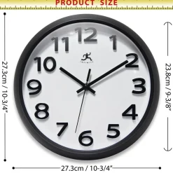 Wall Clocks: Clock Type: Dial; Display Type: Analog; Power Source: Battery; Clock Movement Control: Quartz
