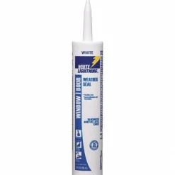 Weather Seal Siliconized Acrylic Latex Caulk, W32000010, White, 10 fl. oz., Cartridge