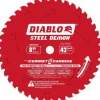 Wet & Dry Cut Saw Blade: 8" Dia, 5/8" Arbor Hole, 0.075" Kerf Width, 42 Teeth