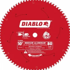 Wet & Dry Cut Saw Blade: 10" Dia, 5/8" Arbor Hole, 0.094" Kerf Width, 80 Teeth
