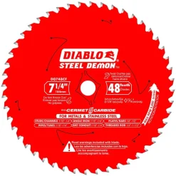Wet & Dry Cut Saw Blade: 7-1/4" Dia, 5/8" Arbor Hole, 0.075" Kerf Width, 48 Teeth